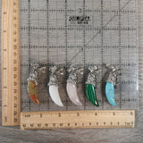 Gemstone Wolf Tooth Pendant