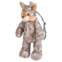 20" Plush Wolf Backpack