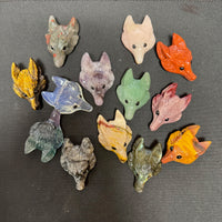 Fox Head Gemstone Pendant