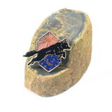 Leaping Wolf Enamel Pin