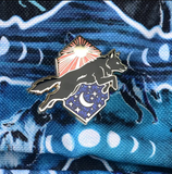 Leaping Wolf Enamel Pin