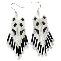 Handmade Beaded Wolf Earrings