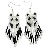 Handmade Beaded Wolf Earrings