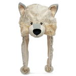 Wolf Hat with Pom Poms
