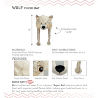 Wolf Hat with Pom Poms