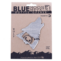 Steel Wolf Magnetic Bottle Opener