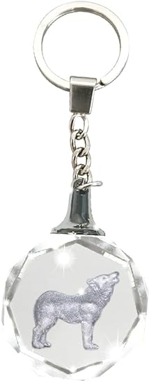 Crystal Wolf Keychain