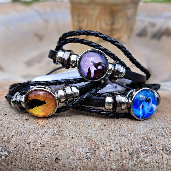 Braided Bracelet with Wolf Orb