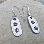 Rustic Paw Print Earrings