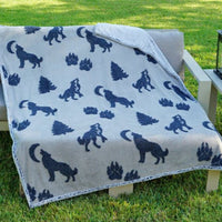 Midnight Wolf Sherpa Blanket