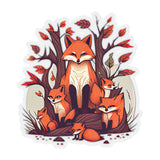 Autumn Foxes Vinyl Stickers