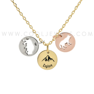 Wolf Bison Trio Necklace