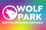 Rainbow Wolf Park Sticker