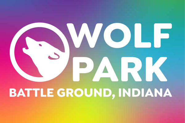 Rainbow Wolf Park Sticker