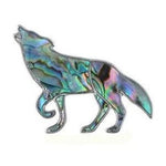 Abalone Wolf Pin
