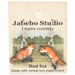 Pouncing Red Fox Earrings