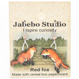 Pouncing Red Fox Earrings