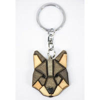 Angle Wood Keychain