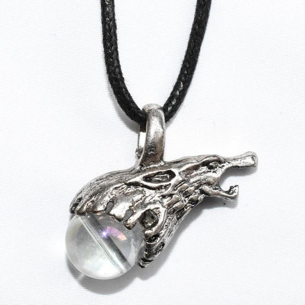 Marble Wolf Necklace