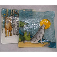 Glass Wolf Dish