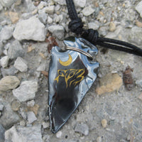 Arrowhead Pendant Wolf Necklace