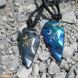 Arrowhead Pendant Wolf Necklace