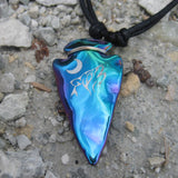 Arrowhead Pendant Wolf Necklace