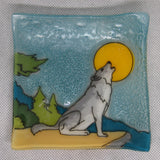 Glass Wolf Dish