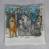 Glass Wolf Dish