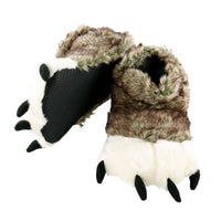 Fuzzy Wolf Slippers