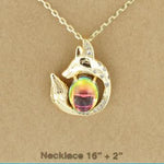 Rhinestone Fox Necklace
