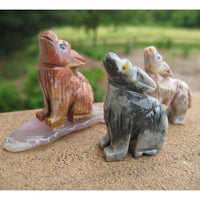 Soapstone Wolf Statue