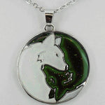 Dark and Light Mood Wolf Necklace